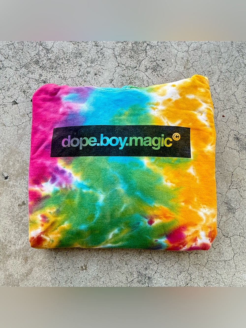 Joe Freshgood Dope Boy Magic DBM Chance The Rapper Tie Dye Pullover Hoodie Sz L